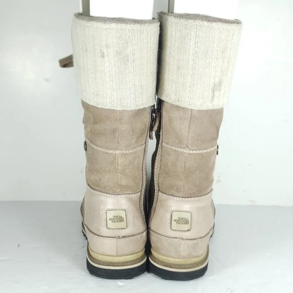 The North Face Women's Snowtropolis US6,5 Brown Suede Insulated Lace Up Boots